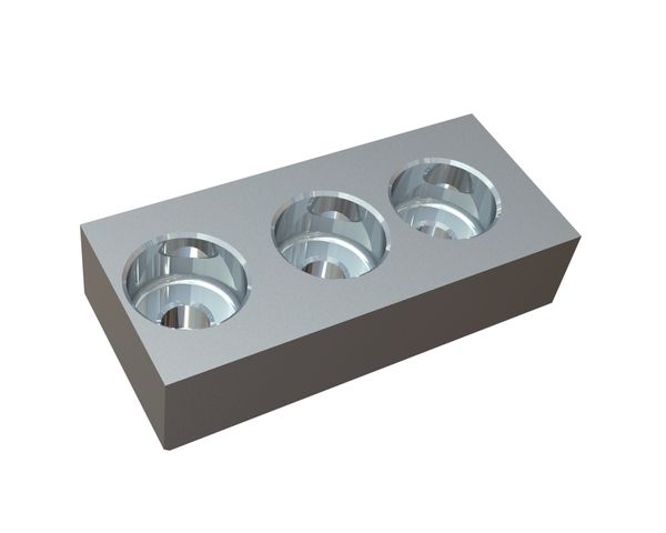 Cuchilla 115x51x27 Premium Line 3 agujeros avellanados, variante Y para Préciméca 