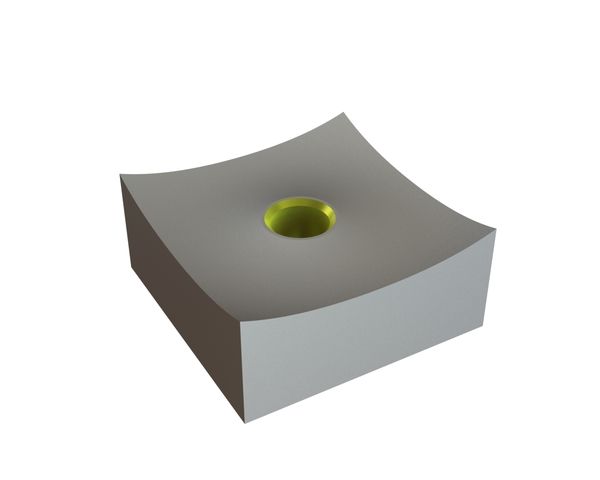 Cuchilla 120x120x55, Eco Line, rosca M30, versión X para Zeno Zerkleinerungsmaschinen 