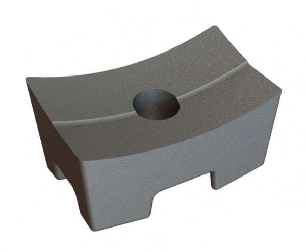 Cuchilla 126x70x70, rosca M30 para Komptech-Farwick 