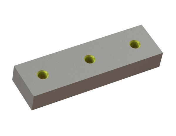 Cuchilla 195x56x28, StandardCut, 3x rosca M14, versión Y para MeWa | Ehehalt | Andritz MeWa | THM Recycling 