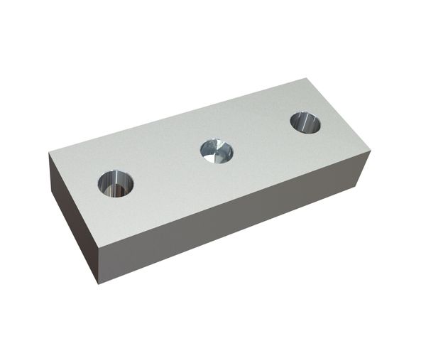 Cuchilla 195x78x38 Premium Line, 1 agujero ciego central, 2 agujeros de ajuste, versión X para Artech Recyclingtechnik GmbH 