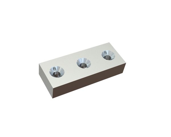 Cuchilla 195x78x38 Premium Line, 3 perforaciones avellanadas, versión X para Artech Recyclingtechnik GmbH 