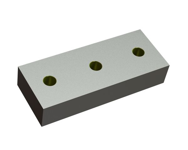 Cuchilla 196x78x38 Eco Line, 3 perforaciones, versión X para Artech Recyclingtechnik GmbH 