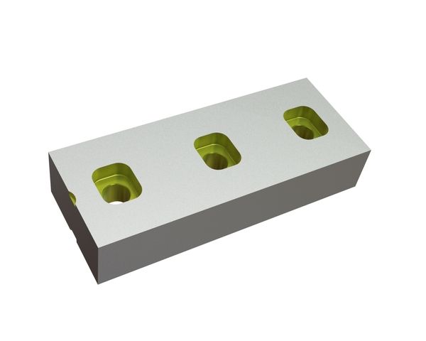 Cuchilla 196x78x38, Eco Line, 3 taladros con avellanado ranurado, versión X para Artech Recyclingtechnik GmbH 