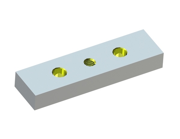 Cuchilla 212x58x28 Eco Line, 2 perforaciones, 1xM16 rosca para Doppstadt Umwelttechnik GmbH 