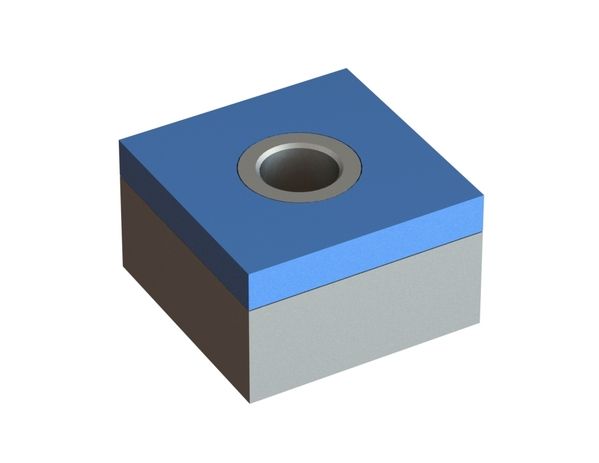 Cuchilla 34x34x20, Hybrid Line, filo 90°, M12, calidad de carburo H4 para Zerma | AMIS 