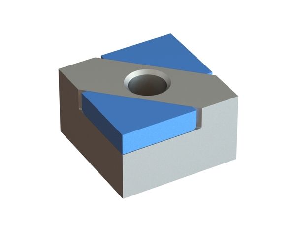 Cuchilla 34x34x20, Hybrid Line vanguardia 90°, M12, calidad HM = H3 para Zerma | AMIS 