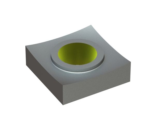 Cuchilla 40x40x12 Eco Line, perforación cónica para tornillo M14, versión X 