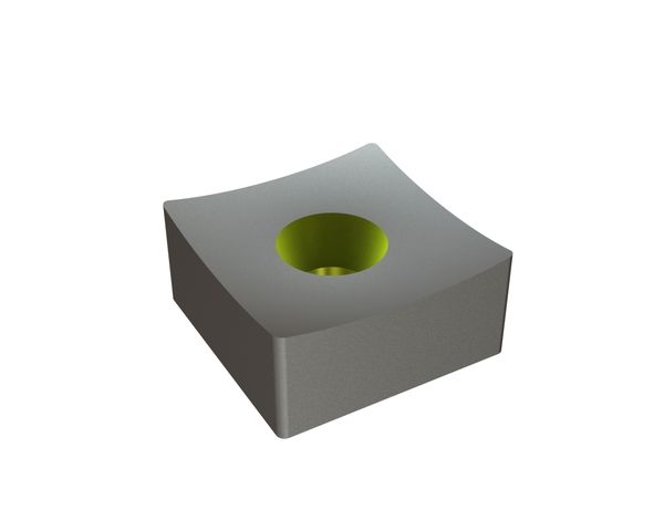 Cuchilla 43x43x20 Eco Line, avellanada por un lado, versión X para Lindner Recyclingtech Lindner Antares 1600