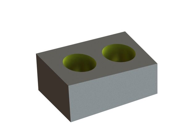 Cuchilla 80x50x36 Eco Line 2 agujeros avellanados, vanguardia 86.5° para Zeno Zerkleinerungsmaschinen 