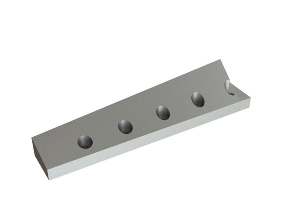 Cuchilla de cizalla de guillotina derecha 543x110x93 Eco Line, 5 taladros avellanados Ø23/Ø33 