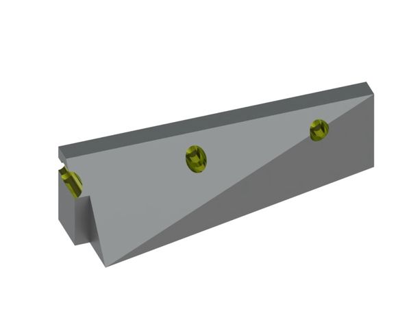 Cuchilla de cizalla de guillotina izquierda 496x135x143 Eco Line, 3 taladros avellanados Ø23/Ø33 
