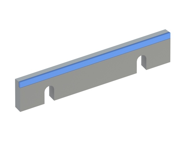 Cuchilla de estator 172.6x36x10, filo de corte de carburo 80°, 2 ranuras, CarbideCut para Wanner Technik GmbH 