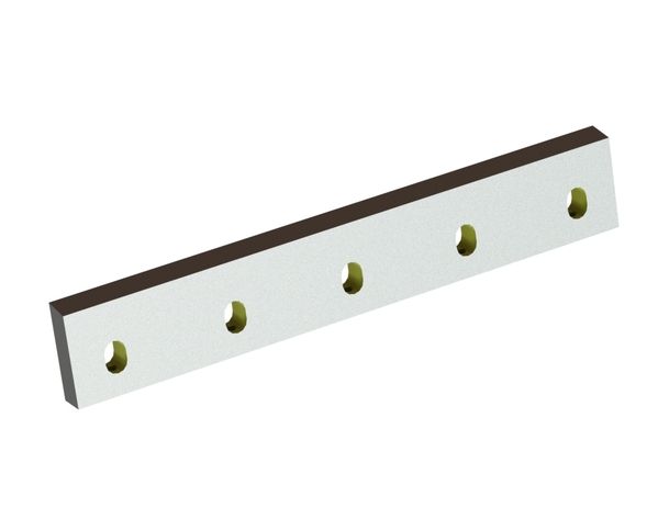 Cuchilla de estator 455x76x22 Eco Line, 5 agujeros oblongos, filo 80°, 5xM10, versión X para Tria 