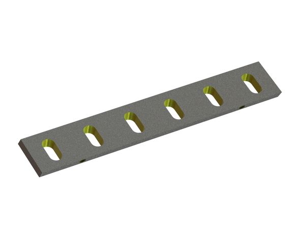 Cuchilla de estator 536x98x22, StandardCut, 6 agujeros oblongos, filo 70°, 2x rosca M12 para Cumberland 