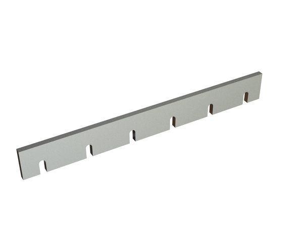Cuchilla de estator 760x90x16 Premium Line, 6 ranuras, filo 90°, rosca 4x M8, versión X para Herbold Meckesheim GmbH 