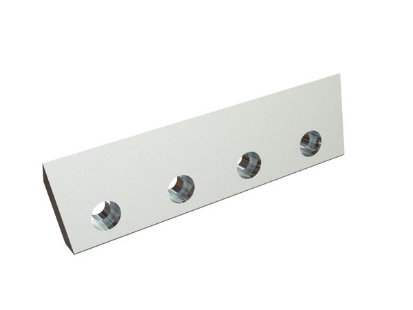 Cuchilla de rotor derecha 290x85x26, Premium Line, 4 perforaciones avellanadas, filo 4x35°/45° para Hellweg Maschinenbau GmbH & Co. KG 