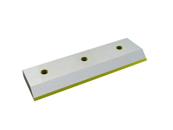 Cuchilla de rotor izquierda 190x57x14, Eco Line, 3 taladros avellanados, filo 45°, versión Y para Heinrich Dreher Maschinenbau 