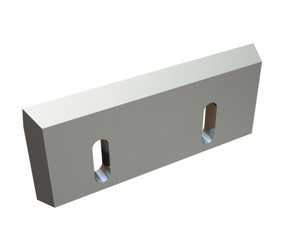 Cuchilla de rotor izquierda 210x90x16, PremiumCut, 2 ranuras, filo 7°/50°, 2xM8, versión X para Hosokawa Alpine AG 