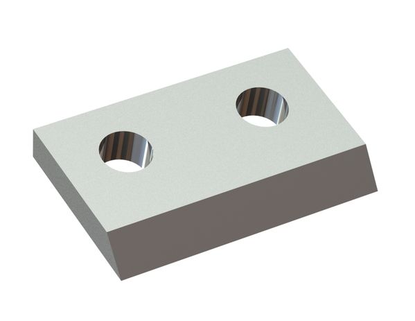 Cuchilla de rotor izquierda 63x37x9, Premium Line, 2 perforaciones, filo 55°, versión Y para Wanner Technik GmbH 