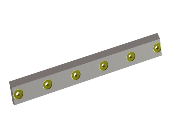 Cuchilla de rotor izquierda 767x108x19 Eco Line, 6 perforaciones avellanadas, filo 35°, versión X para Cumberland 