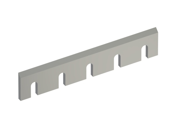 cuchilla del rotor 498x100x14 Premium line 5 agujeros oblongos, vanguardia 45°, variante W 
