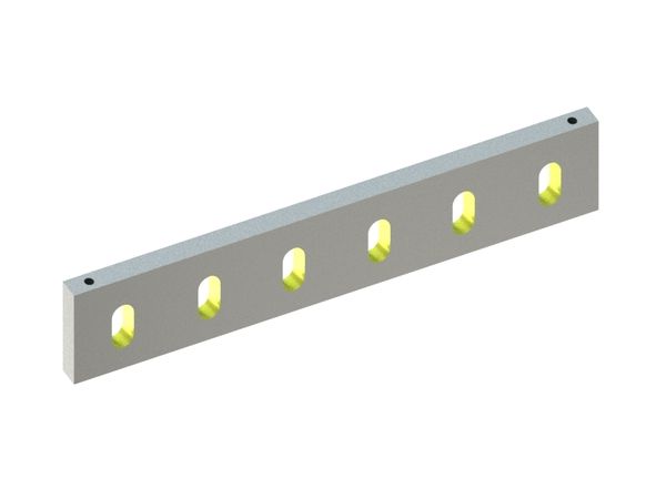 Cuchilla estator 590x110x22, StandardCut, 6 ranuras, filo 80°, 4xM10, versión X 