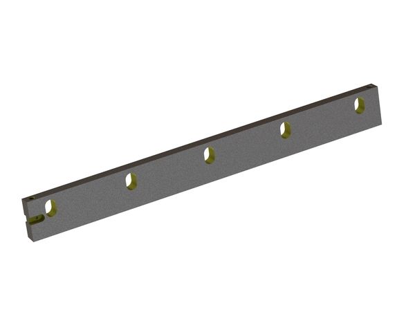 Cuchilla estator izquierda 762x80x23, Eco Line, 5 ranuras, filo 83°, 2xM12 rosca, versión W para Getecha GmbH 