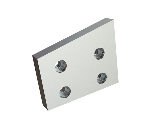 Cuchilla exterior derecha 123x102x20, 4 taladros avellanados, filo 90°, versión W para HSM 