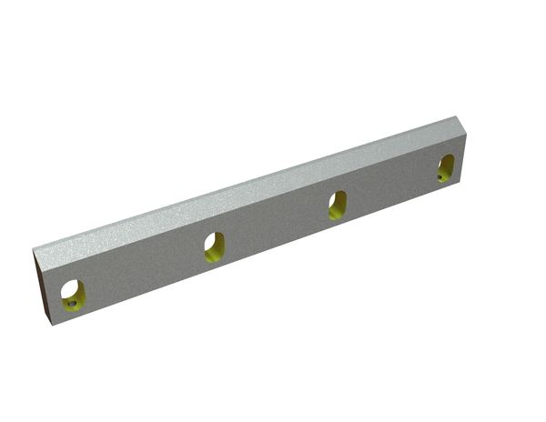 Cuchilla rotor 500x80x22, StandardCut, 4 ranuras, filo 4x68°/58°, versión X para MeWa | Ehehalt | Andritz MeWa | THM Recycling Mewa USM 1000