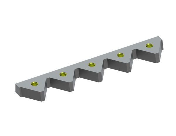 Cuchilla trituradora 399x66x25, StandardCut, 5x rosca M16, versión Y para Eldan Recycling 