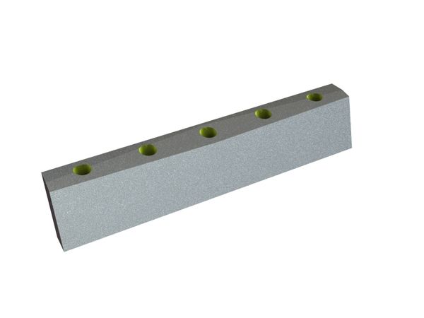 Cuchilla trituradora 410x82x40 Eco Line, 5 perforaciones avellanadas, versión X para Eldan Recycling Eldan Chopper HG 1200