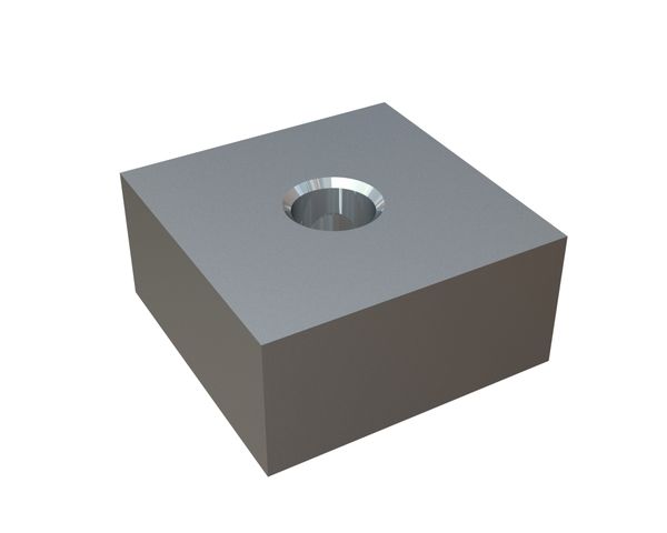 Cuchilla trituradora plana 80x80x38, Premium Line, rosca M24, versión X, 61 HRC para Weima Maschinenbau GmbH 