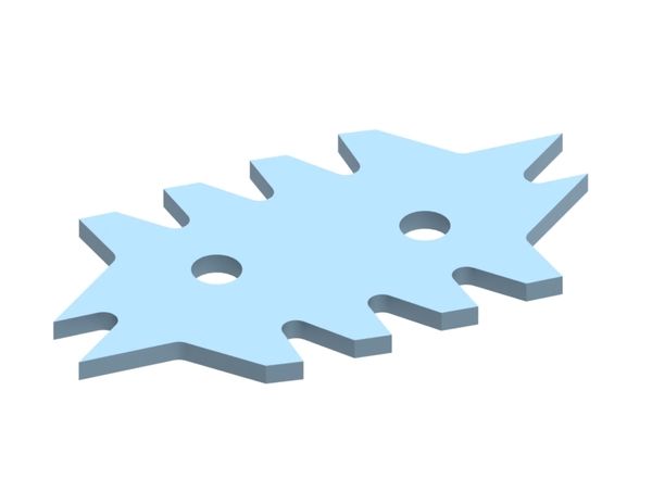 cuchillo de papel 170x90x6 Premium Line 2xØ14, variante X 