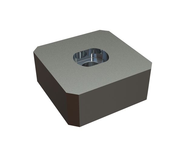 Cutting crown 119x119x49 Premium Line one-sided slotted hole counterbore, 1 bore, Y version for Bano Recycling s.r.l. 