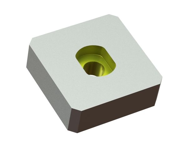 Cutting crown 148x148x49, StandardCut, single-sided hole with slotted counterbore, X version for Bano Recycling s.r.l. 