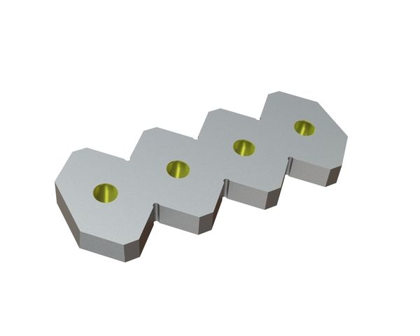 Cutting crown 248x98x24 Eco Line, 4 holes, X version for Vecoplan Vecoplan V-EBS 2500