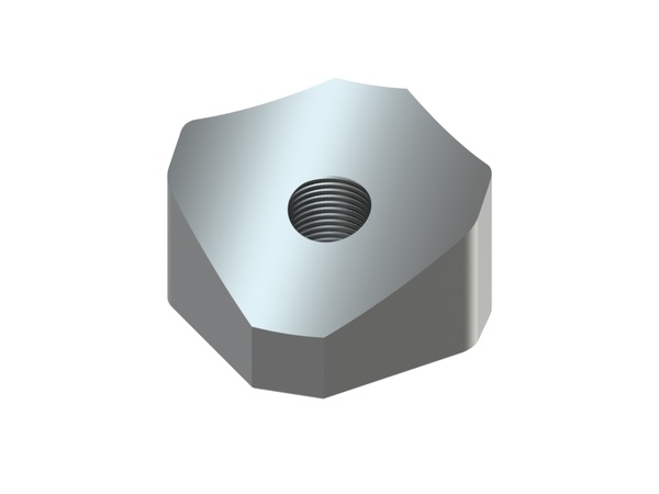 Cutting crown 34×34×23.9, carbide, inclined cylindrical, with fillet groove for Untha 