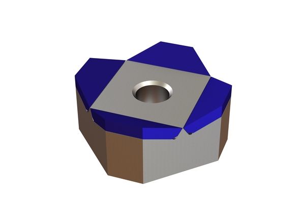 Cutting crown 40x40x20, Hybrid Line, cutting edge 25°, M12, carbide grade H4 for Vecoplan Vecoplan VAZ