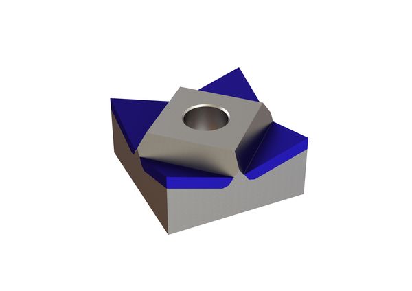 Cutting crown 43x43x20 Hybrid Line, cutting edge 25°, 30° conical countersink, carbide grade = H4 for Lindner Recyclingtech Lindner Antares 1600