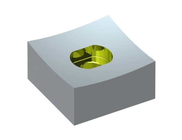 Cutting crown 60x60x30, Eco Line, hole with slotted counterbore, X version for Bano Recycling s.r.l. 