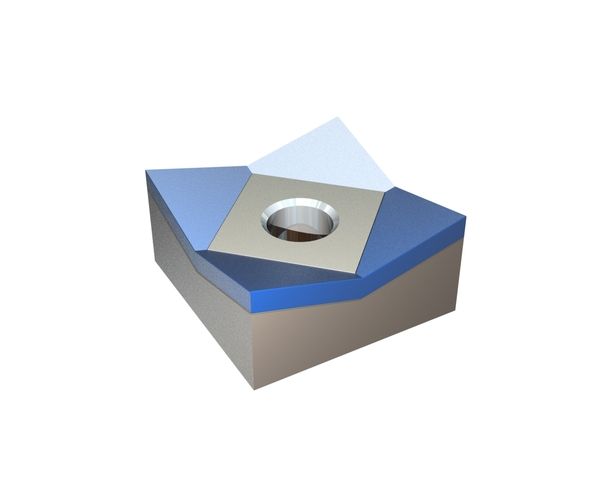 Cutting crown 60x60x30, Hybrid Line, cutting edge 20°, M20, carbide grade H4 for Vecoplan LLC (Retech) 
