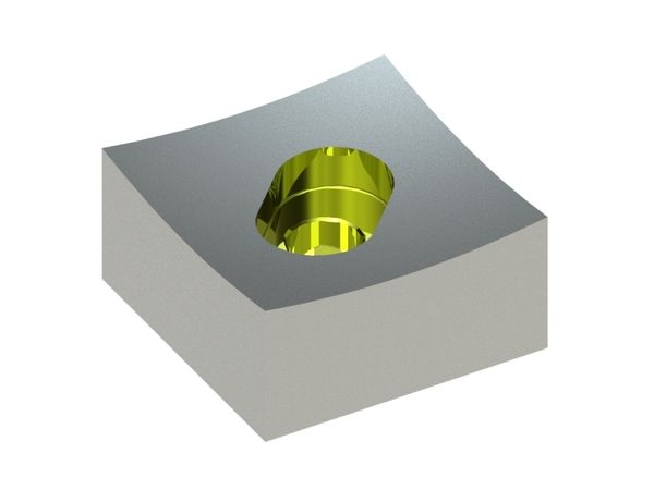 Cutting crown 60x60x30, StandardCut, hole with slotted counterbore, X version for Bano Recycling s.r.l. 
