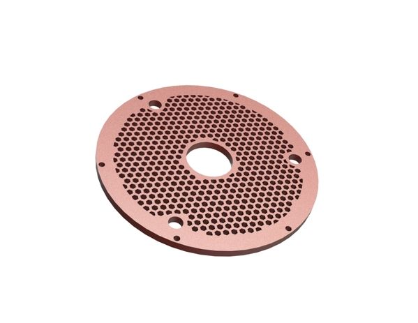 Cutting screen Ø480x15.5, Hardox, ball passage Ø12 