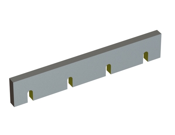 Deflection wedge 572x100x28, 3×M16, 3 elongated holes for Herbold Meckesheim GmbH 