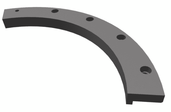 Deflector rotor pared lateral derecha superior 4 perforaciones para Vecoplan Vecoplan VAZ 2500