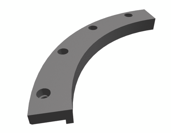 Deflector rotor pared lateral izquierda inferior 4 perforaciones para Vecoplan Vecoplan VAZ 2500