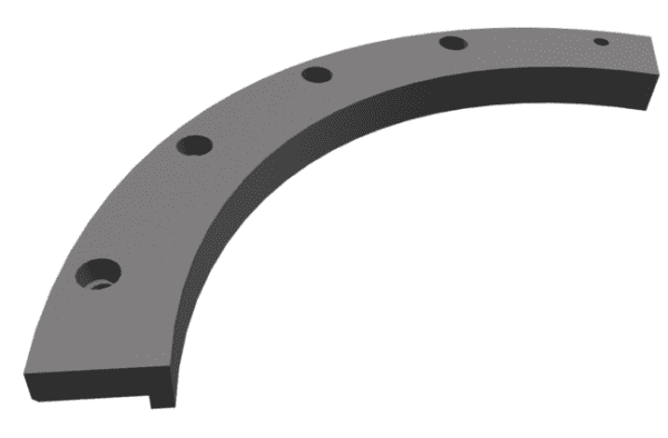 Deflector rotor pared lateral izquierda superior 4 perforaciones para Vecoplan Vecoplan VAZ 2500