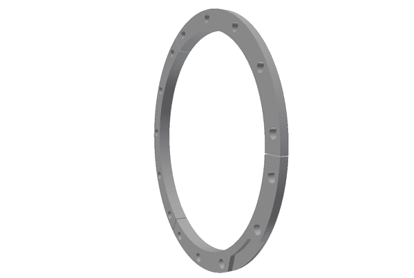 Deflector rotor side wall left side hardened for Vecoplan LLC (Retech) Vecoplan VNZ 200 XL