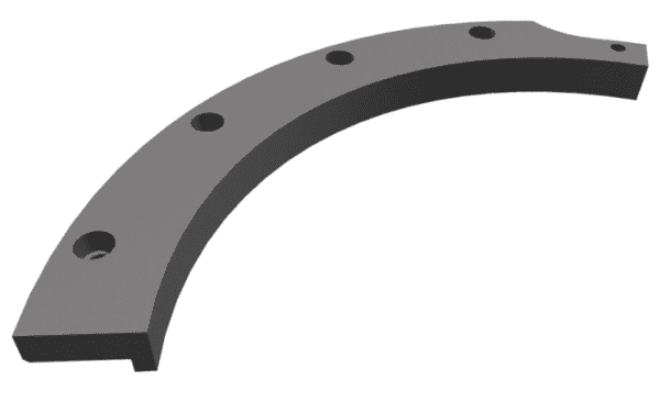 Deflector rotor side wall left upper, 5 holes for Vecoplan Vecoplan VAZ